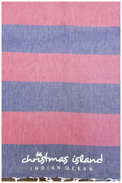 Turkish Towel- Navy & Cherry
